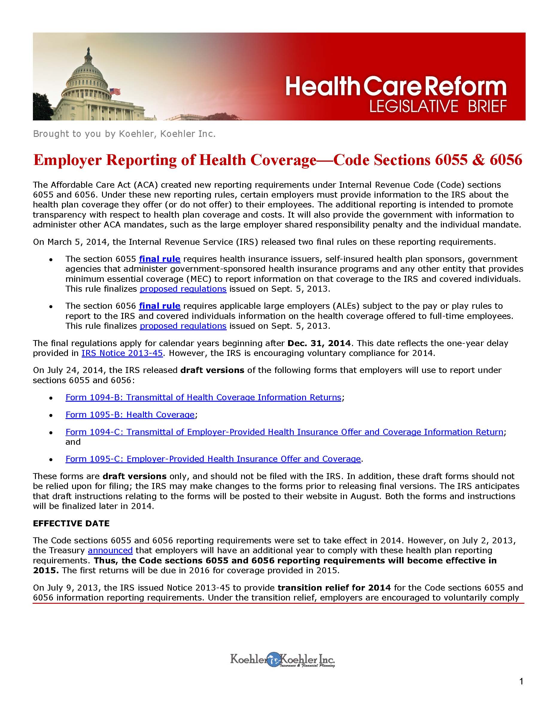 87167 HCR Employer Reporting of Health Coverage - Code Sections 6055 and 6056 7-30-14_Page_01